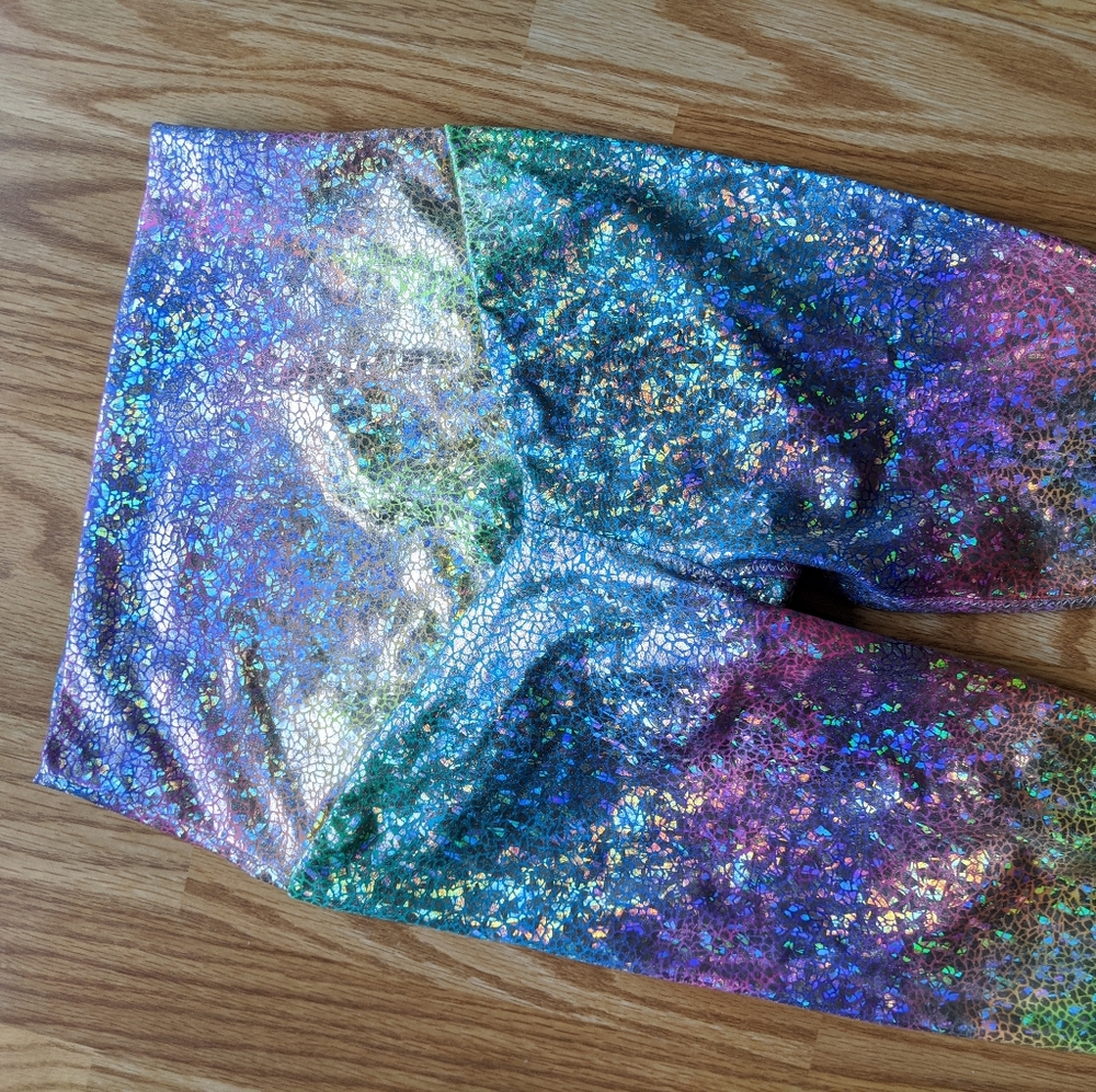 Purusha people leggings rainbow unicorn m new